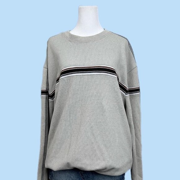 American Vintage Other - beige striped y2k light weight knit sweater
